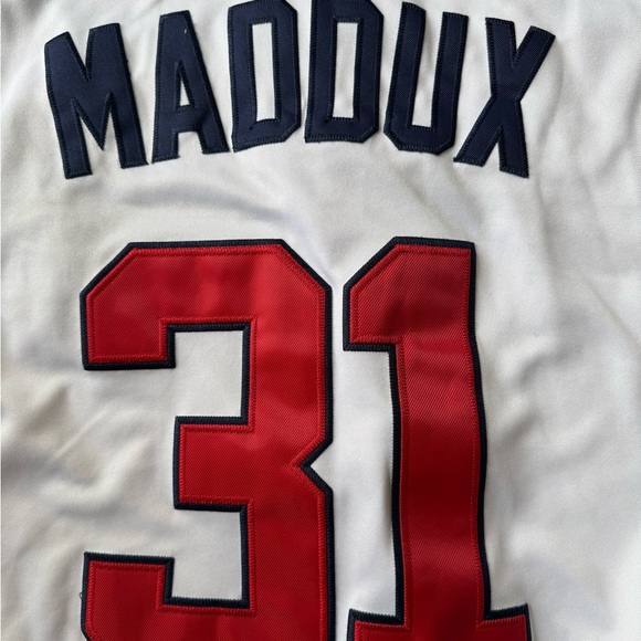 Atlanta Braves Greg Maddux #31 Sewn Mitchell & Ness MLB WS 1995 Jersey Size: XXL - Picture 4 of 9